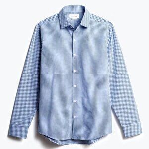 Ministry of Supply Aero Dress Shirt Men's XL Slim Stretch Blue Golf Plaid NWT